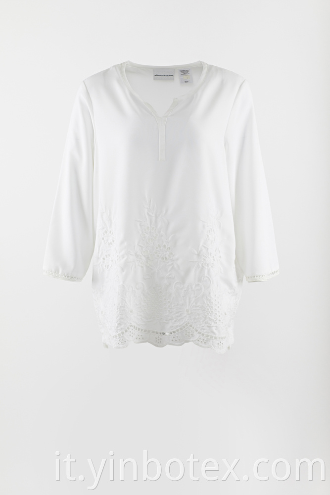 CHIFFON EMB SHIRT